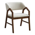 Πολυθρόνα Livia rubberwood σε καρυδί-εκρού απόχρωση 47.5x54.5x78εκ