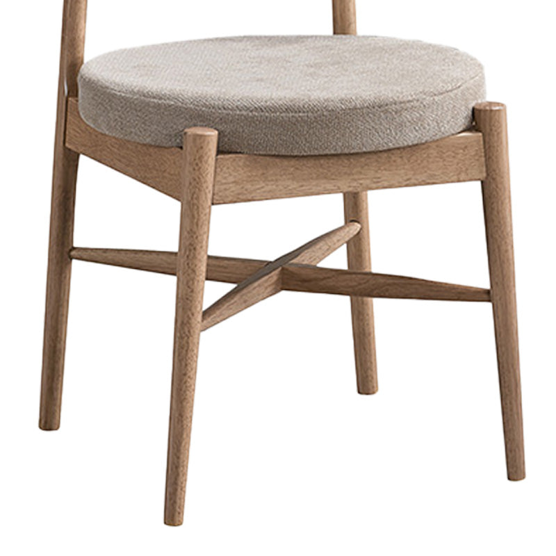 Καρέκλα Raudi rubberwood σε φυσική-μπεζ απόχρωση 45.5x45.5x81εκ