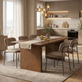 Τραπέζι Eleganza mdf σε καρυδί απόχρωση 180x99x75.8εκ