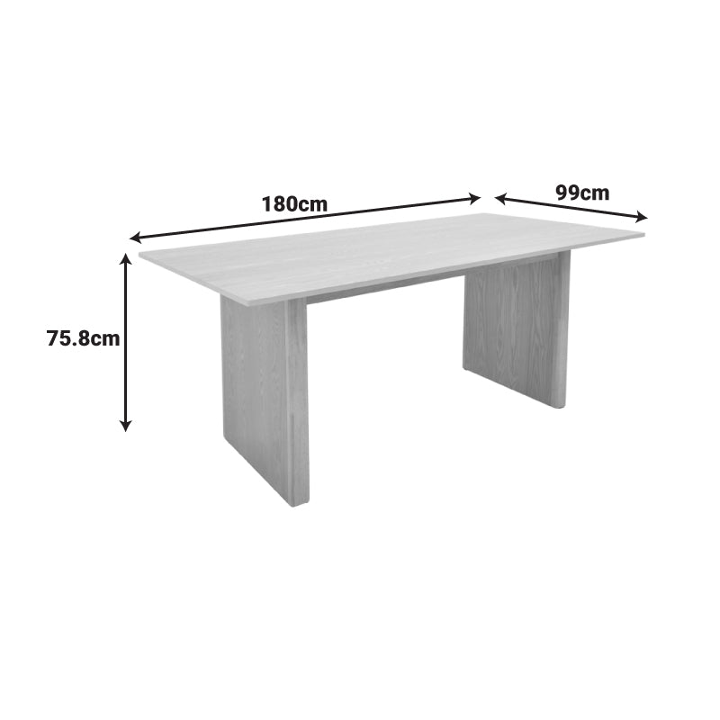 Τραπέζι Eleganza sonoma MDF 180x99x75,8εκ