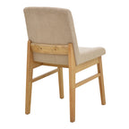 Καρέκλα Dalby μπεζ ύφασμα sonoma rubberwood 50x45x85,5εκ