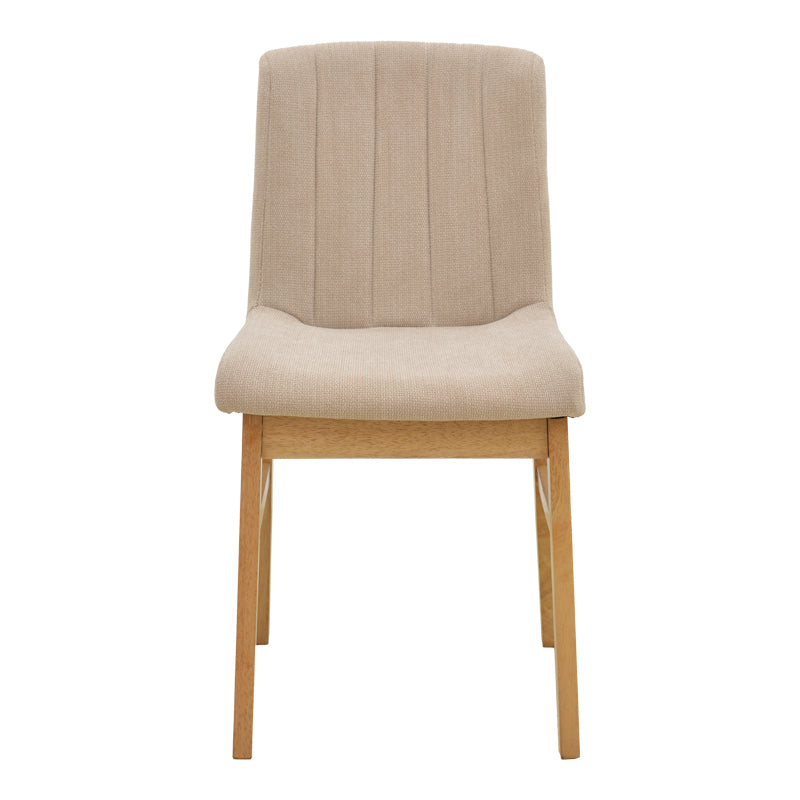 Καρέκλα Dalby μπεζ ύφασμα sonoma rubberwood 50x45x85,5εκ