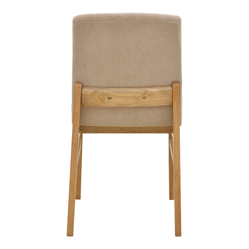 Καρέκλα Dalby μπεζ ύφασμα sonoma rubberwood 50x45x85,5εκ