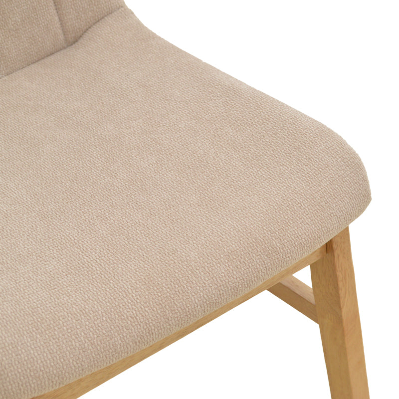 Καρέκλα Dalby μπεζ ύφασμα sonoma rubberwood 50x45x85,5εκ