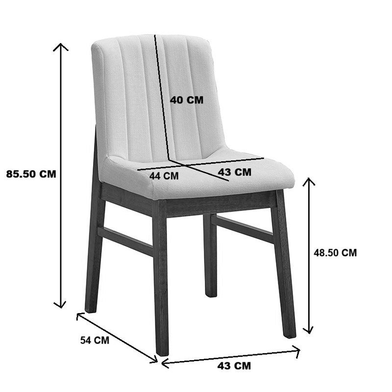 Καρέκλα Dalby μπεζ ύφασμα sonoma rubberwood 50x45x85,5εκ