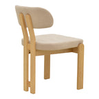 Καρέκλα Genoa sonoma rubberwood και μπεζ ύφασμα 50x43x82εκ