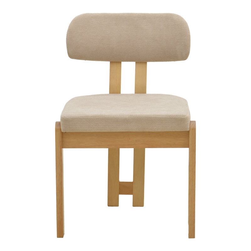 Καρέκλα Genoa sonoma rubberwood και μπεζ ύφασμα 50x43x82εκ