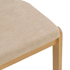 Καρέκλα Genoa sonoma rubberwood και μπεζ ύφασμα 50x43x82εκ