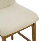 Σκαμπό μπαρ Dalby καρυδί rubberwood και εκρού ύφασμα 50x45x102,5εκ