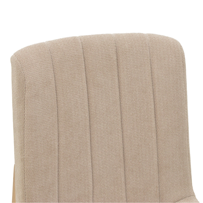 Σκαμπό μπαρ Dalby sonoma rubberwood και μπεζ ύφασμα 50x45x102,5εκ
