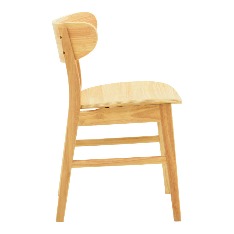 Καρέκλα Lumnia rubberwood σε φυσική απόχρωση 46x50x76εκ