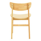 Καρέκλα Lumnia rubberwood σε φυσική απόχρωση 46x50x76εκ