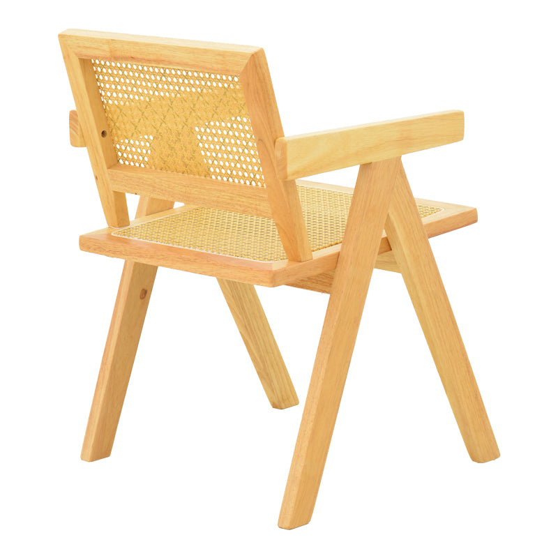 Πολυθρόνα Winslow rubberwood-rattan σε φυσική απόχρωση 51x54x80εκ