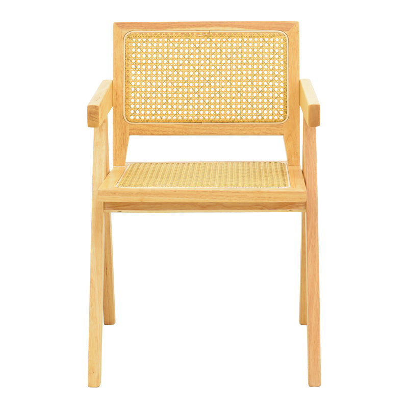 Πολυθρόνα Winslow rubberwood-rattan σε φυσική απόχρωση 51x54x80εκ