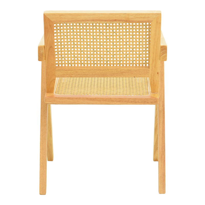 Πολυθρόνα Winslow rubberwood-rattan σε φυσική απόχρωση 51x54x80εκ