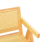 Πολυθρόνα Winslow rubberwood-rattan σε φυσική απόχρωση 51x54x80εκ