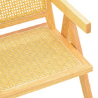 Πολυθρόνα Winslow rubberwood-rattan σε φυσική απόχρωση 51x54x80εκ