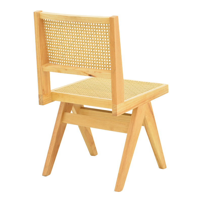 Καρέκλα Winslow rubberwood-rattan σε φυσική απόχρωση 46x58x80εκ