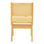 Καρέκλα Winslow rubberwood-rattan σε φυσική απόχρωση 46x58x80εκ