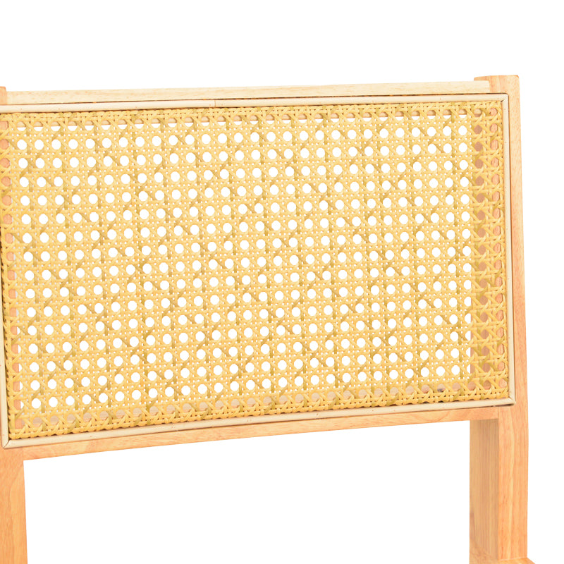 Καρέκλα Winslow rubberwood-rattan σε φυσική απόχρωση 46x58x80εκ