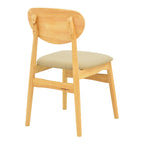 Καρέκλα Cardith rubberwood-plywood σε φυσική απόχρωση-pu μπεζ 48x51x78εκ