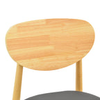 Καρέκλα Cardith rubberwood-plywood σε φυσική απόχρωση-pu μαύρο 48x51x78εκ
