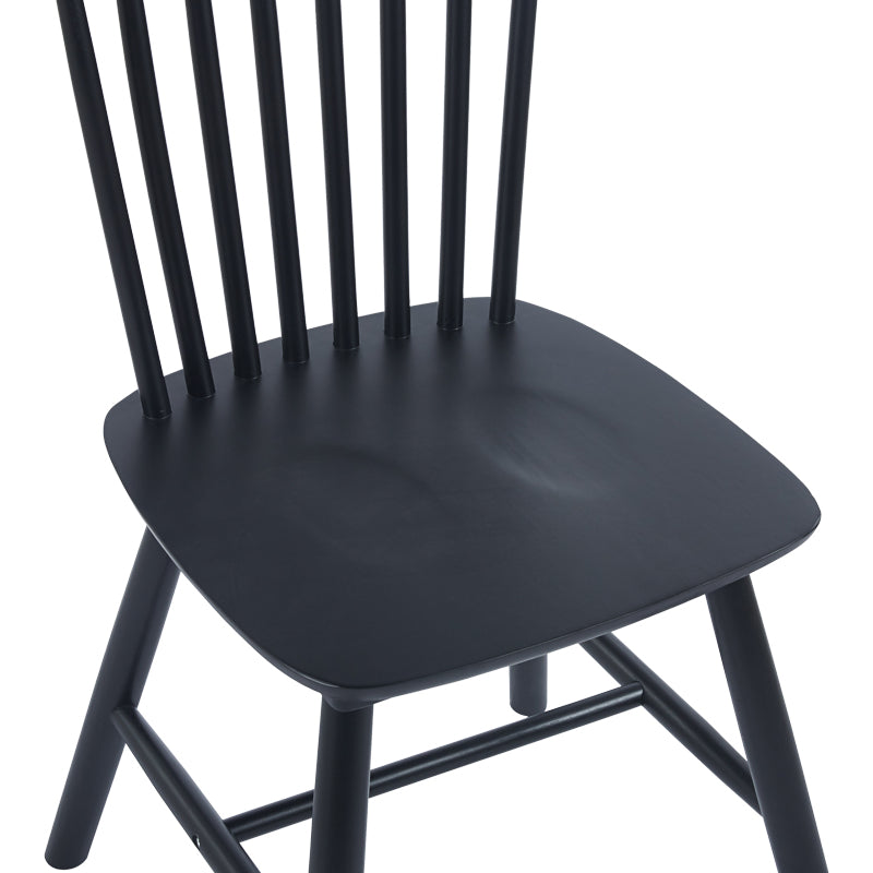 Καρέκλα Bristol rubberwood σε μαύρη απόχρωση 45x51x86εκ
