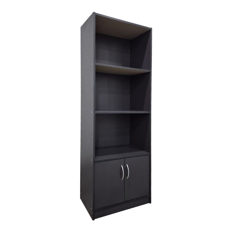 Βιβλιοθήκη Tekaro σε ανθρακί απόχρωση 60x29x166εκ