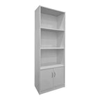Βιβλιοθήκη Tekaro σε λευκή απόχρωση 60x29x166εκ