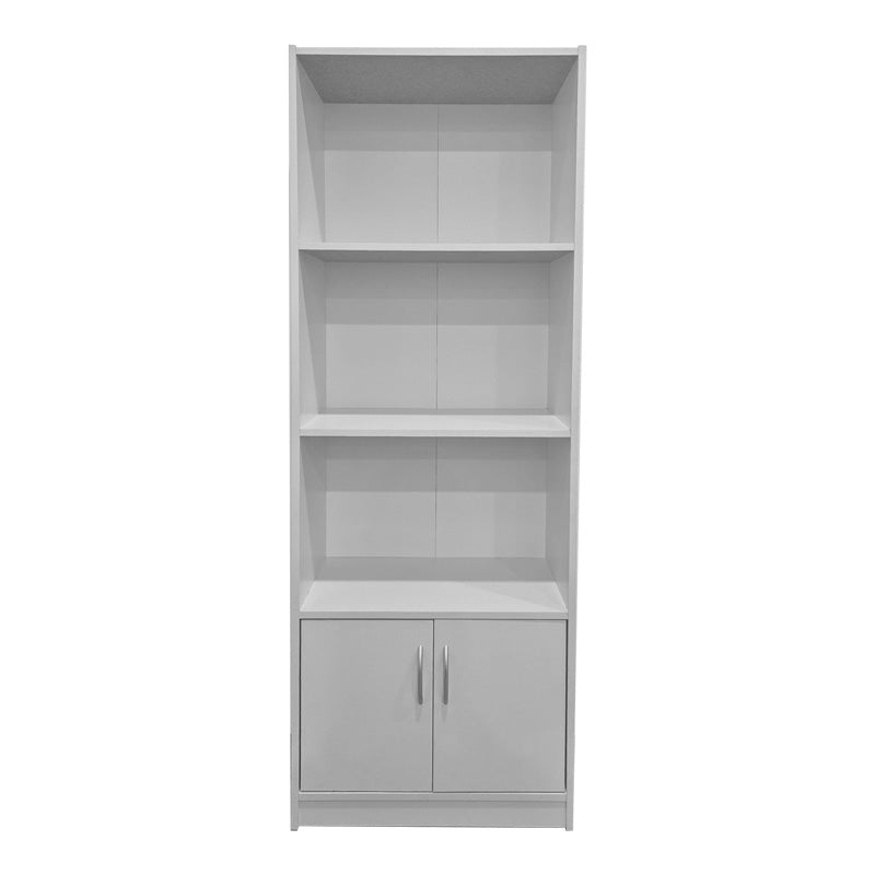 Βιβλιοθήκη Tekaro σε λευκή απόχρωση 60x29x166εκ