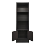 Βιβλιοθήκη Tekaro σε ανθρακί απόχρωση 57x33x180εκ
