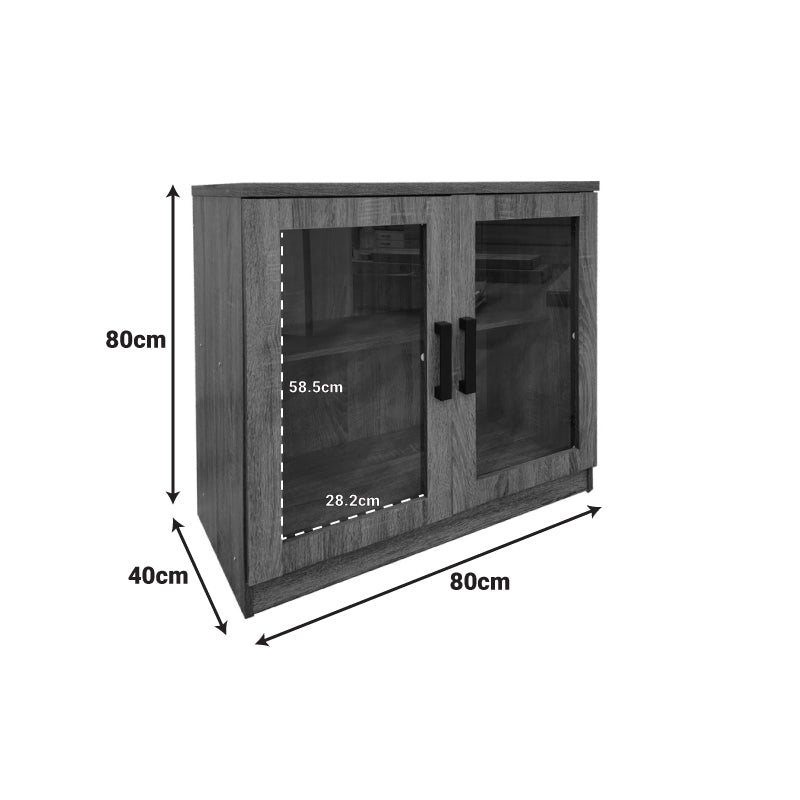 Παπουτσοθήκη-ντουλάπι Sapato σε oak απόχρωση 80x40x80εκ
