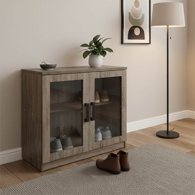 Παπουτσοθήκη-ντουλάπι Sapato σε oak απόχρωση 80x40x80εκ