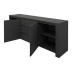 Μπουφές Kalya σε ανθρακί απόχρωση 220x49x89.5εκ