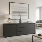 Μπουφές Kalya σε ανθρακί απόχρωση 220x49x89.5εκ