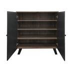 Παπουτσοθήκη-ντουλάπι Cathi σε oak - anthracite απόχρωση 80x34x95εκ