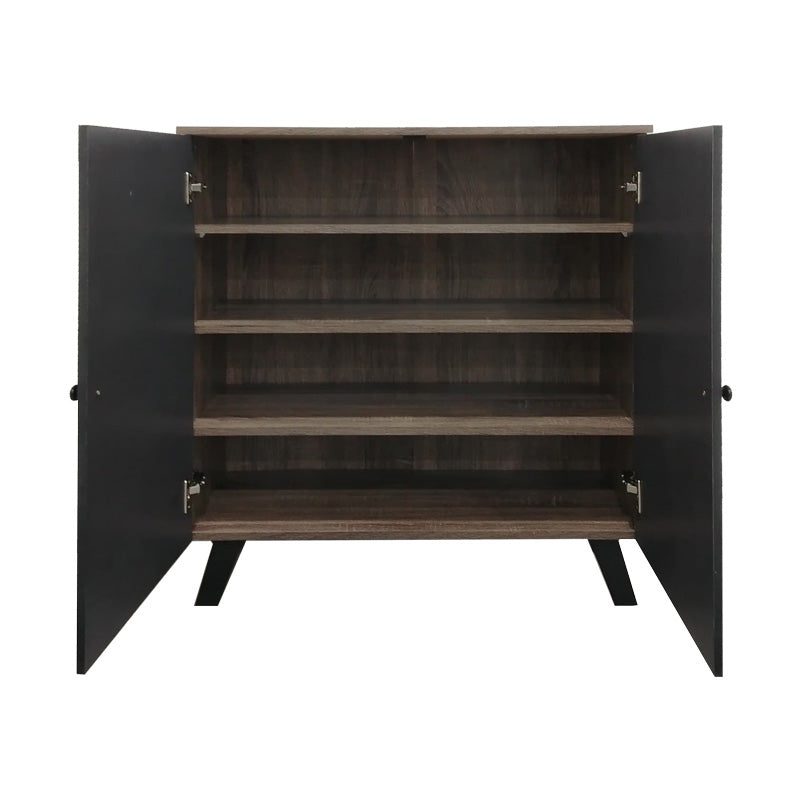 Παπουτσοθήκη-ντουλάπι Cathi σε oak - anthracite απόχρωση 80x34x95εκ