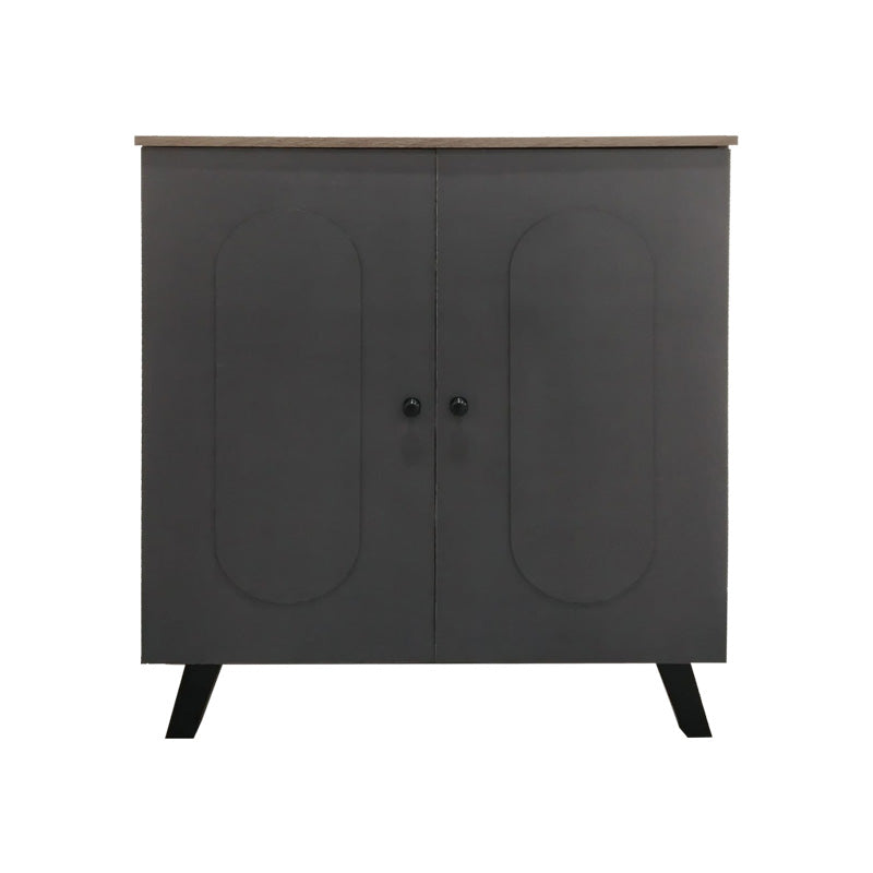 Παπουτσοθήκη-ντουλάπι Cathi σε oak - anthracite απόχρωση 80x34x95εκ