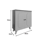 Παπουτσοθήκη-ντουλάπι Cathi σε oak - anthracite απόχρωση 80x34x95εκ