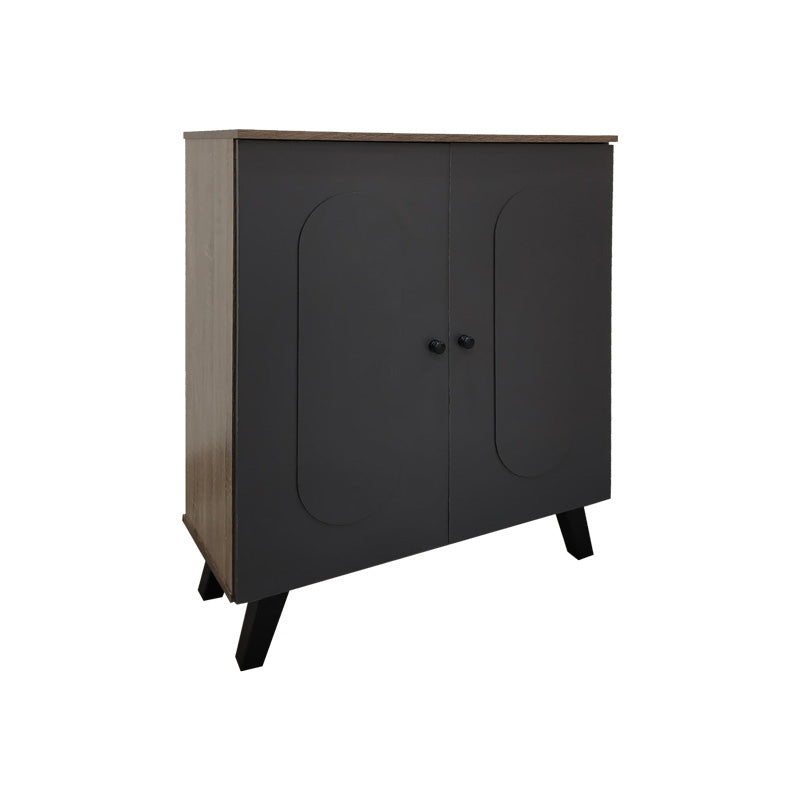 Παπουτσοθήκη-ντουλάπι Cathi σε oak - anthracite απόχρωση 80x34x95εκ
