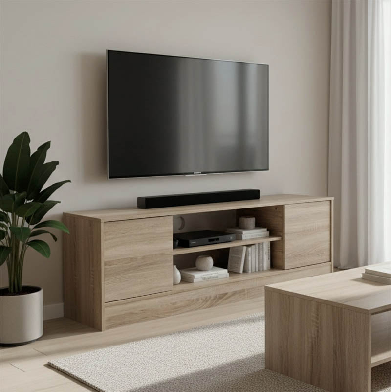 Έπιπλο τηλεόρασης Sasa σε sonoma απόχρωση 120x35x41.5εκ