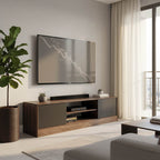 Έπιπλο τηλεόρασης Sasa σε oak-ανθρακί απόχρωση 150x35x41.5εκ