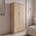 Ντουλάπα δίφυλλη Athos σε Sonoma απόχρωση 80x42x180εκ