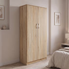 Ντουλάπα δίφυλλη Athos σε Sonoma απόχρωση 80x42x180εκ