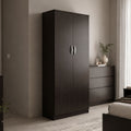 Ντουλάπα δίφυλλη Athos σε wenge απόχρωση 80x42x180εκ
