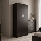 Ντουλάπα δίφυλλη Athos σε wenge απόχρωση 80x42x180εκ