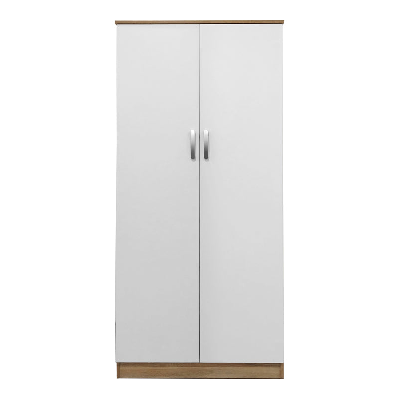 Ντουλάπα δίφυλλη Athos σε sonoma-λευκή απόχρωση 80x42x180εκ