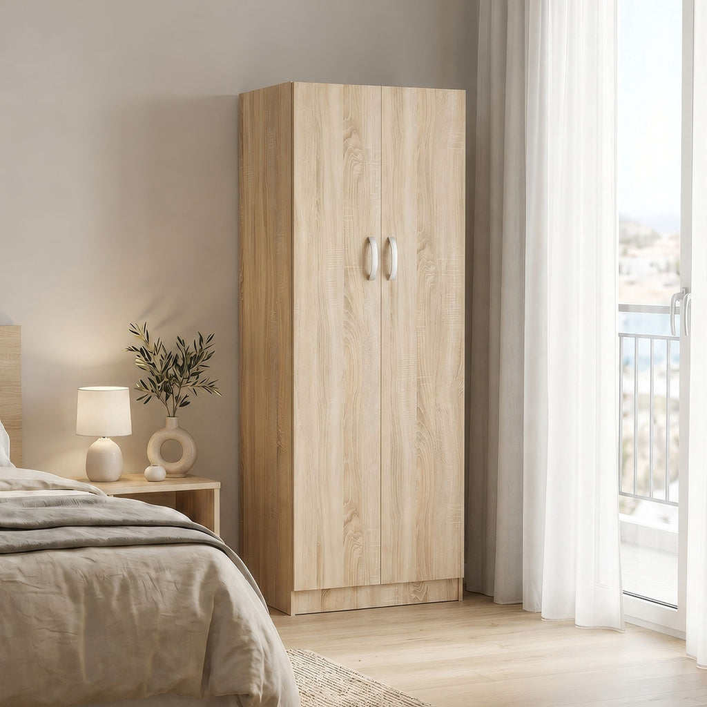 Ντουλάπα δίφυλλη Athos σε sonoma απόχρωση 60x42x180εκ