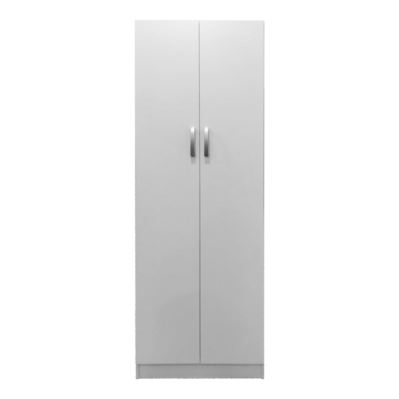 Ντουλάπα δίφυλλη Athos σε λευκή απόχρωση 60x42x180εκ