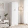 Ντουλάπα δίφυλλη Athos σε λευκή απόχρωση 60x42x180εκ